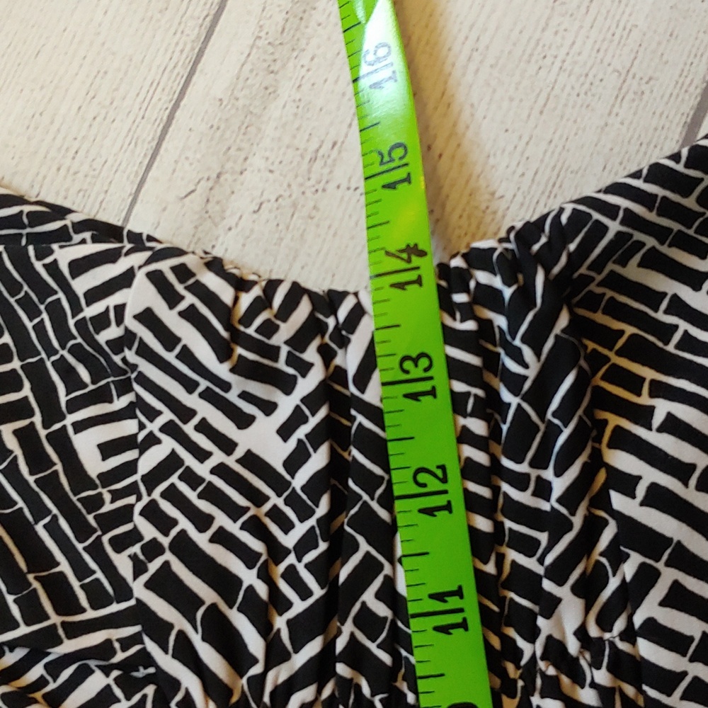 ANN TAYLOR KNIT BAMBOO PATTERNED MOCK WRAP DRESS - Picture 7 of 8